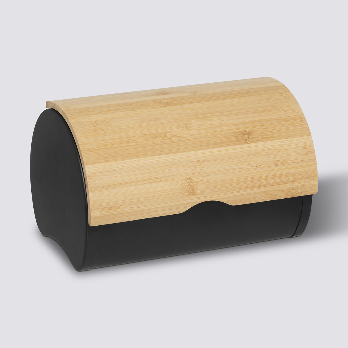 Boite à pain métal et bambou 32 cm, noir 