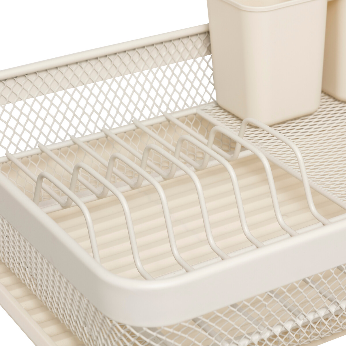 Égouttoir en plastique, beige Mayaj