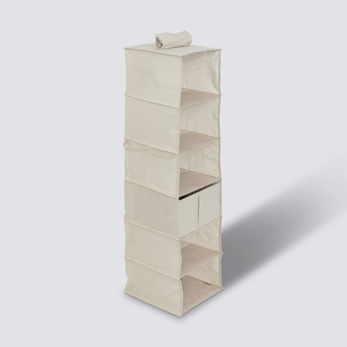 Rangement chaussures 6 cases avec panier, beige Dressy +