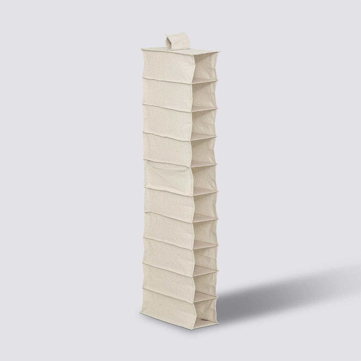 Rangement chaussures 10 cases avec panier, beige Dressy +