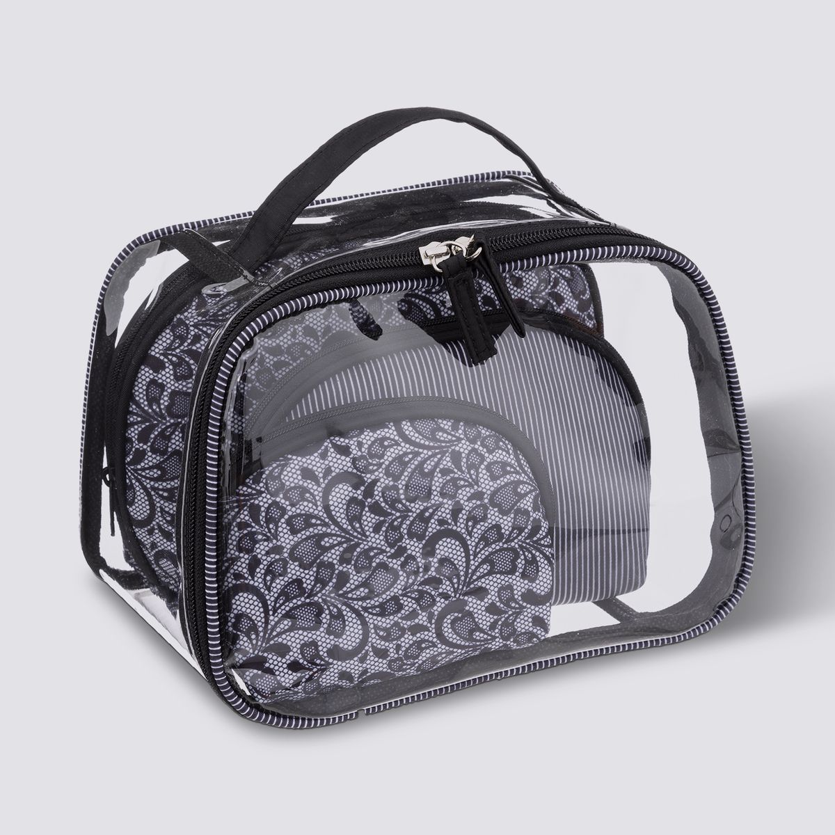 4 trousses de toilette, noir 