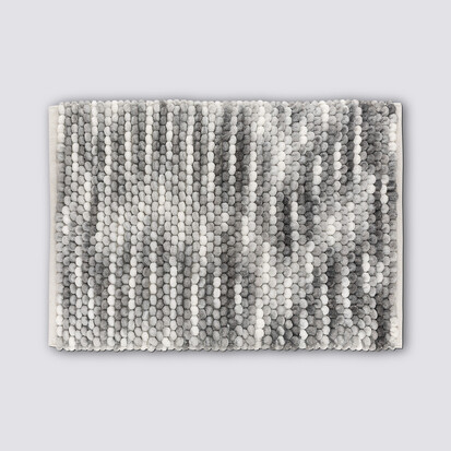 Tapis boule, 75x50 cm, gris 