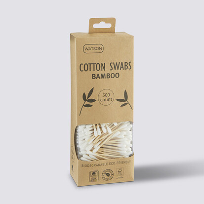 Lot de 500 cotons-tiges, bambou 