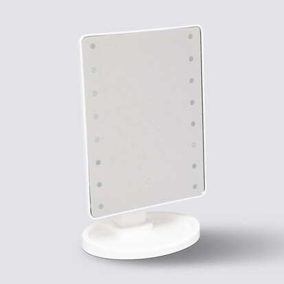 Miroir à led, 28x16 cm, blanc 
