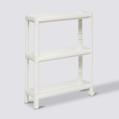 Desserte à roulettes 3 niveaux, blanc 