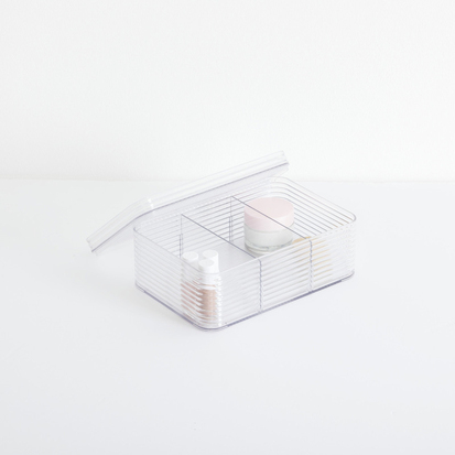 Organisateur 3 compartiments, transparent Plastor