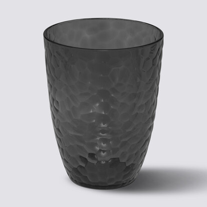 Verre à eau martelé, gris charbon Estiva
