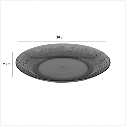 Assiette 20 cm, gris charbon Estiva
