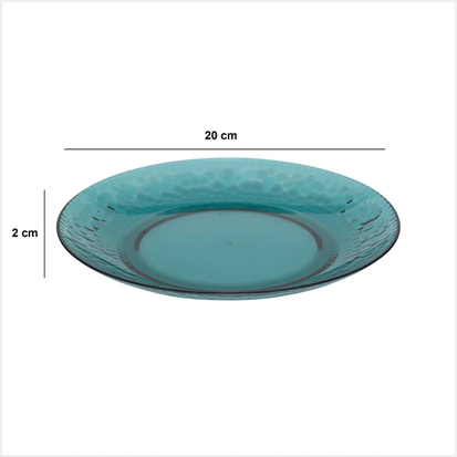 Assiette 20 cm, bleu pétrole Estiva