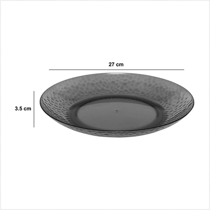Assiette 27 cm, gris charbon Estiva