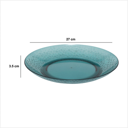 Assiette 27 cm, bleu pétrole Estiva