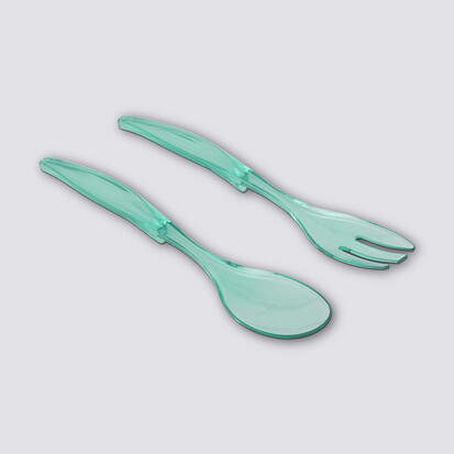 Couverts à salade, bleu clair Square