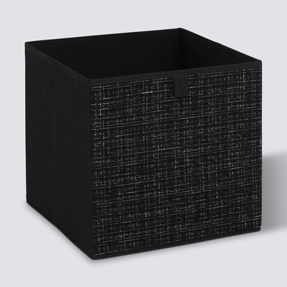 Boite de rangement 31x31 cm, noir 