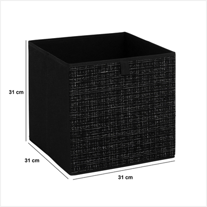 Boite de rangement 31x31 cm, noir 