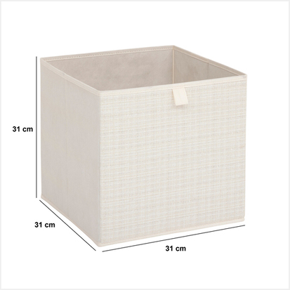 Boite de rangement 31x31 cm, beige 