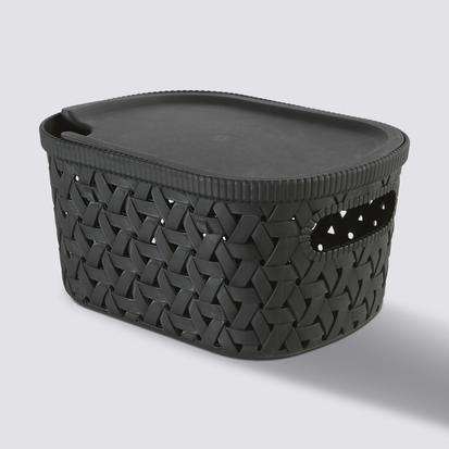 Panier en plastique 2,3l, noir Tressy