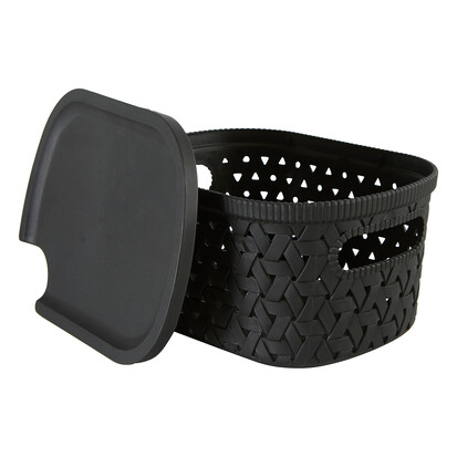 Panier en plastique 2,3l, noir Tressy