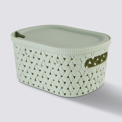 Panier en plastique 2,3l, sauge Tressy