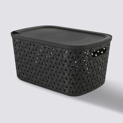 Panier en plastique 6,7l, noir Tressy