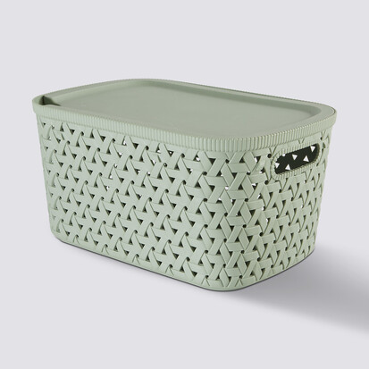 Panier en plastique 6,7l, sauge Tressy