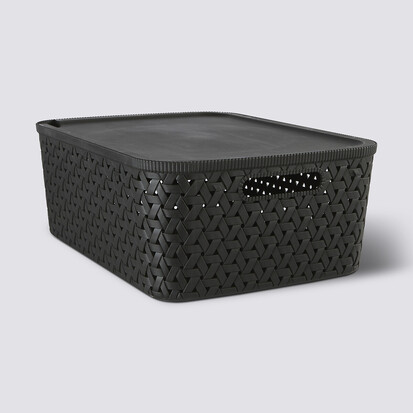 Panier en plastique 15l, noir Tressy