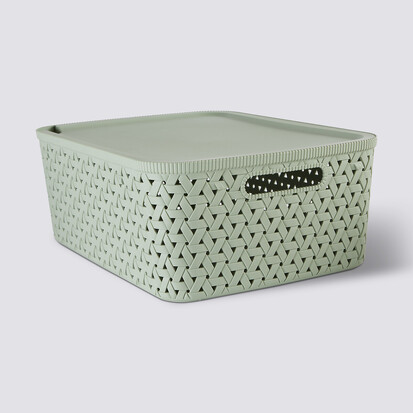 Panier en plastique 15l, sauge Tressy