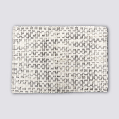 Tapis tressé, 50x75 cm, gris 