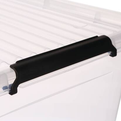 Boite de rangement plastique 60l, transparent Clip n' box