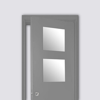 2 miroirs adhésifs carrés, 40x40 cm 