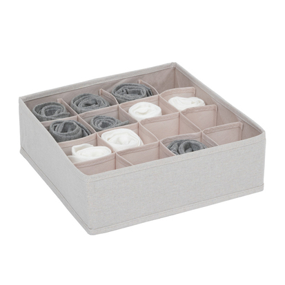 Rangement tiroir 16 compartiments, beige Dressy +