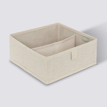 Rangement tiroir 2 compartiments, beige Dressy +