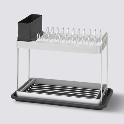 Égouttoir 2 niveaux, gris 