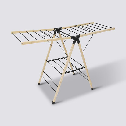 Etendoir à linge pont pliant 13 m Black bamboo