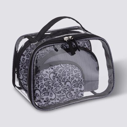 4 trousses de toilette, noir 