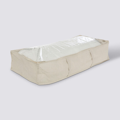 Housse de rangement lit, 100x20 cm, beige Dressy +