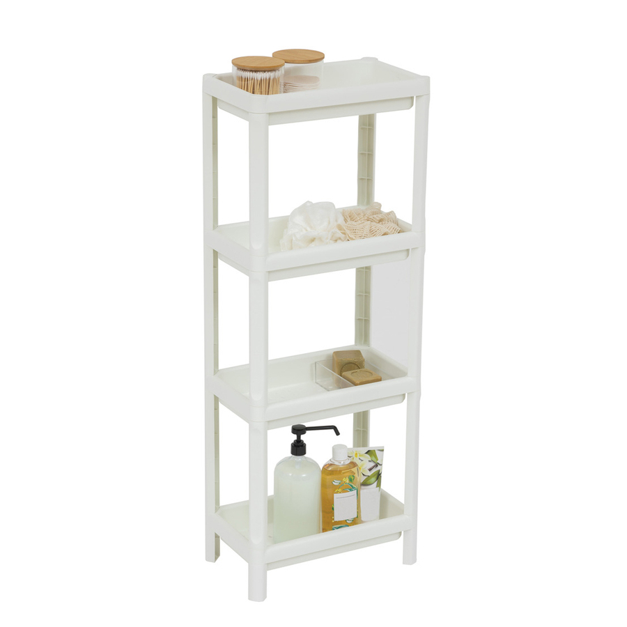 Etagère 4 niveaux, blanc 