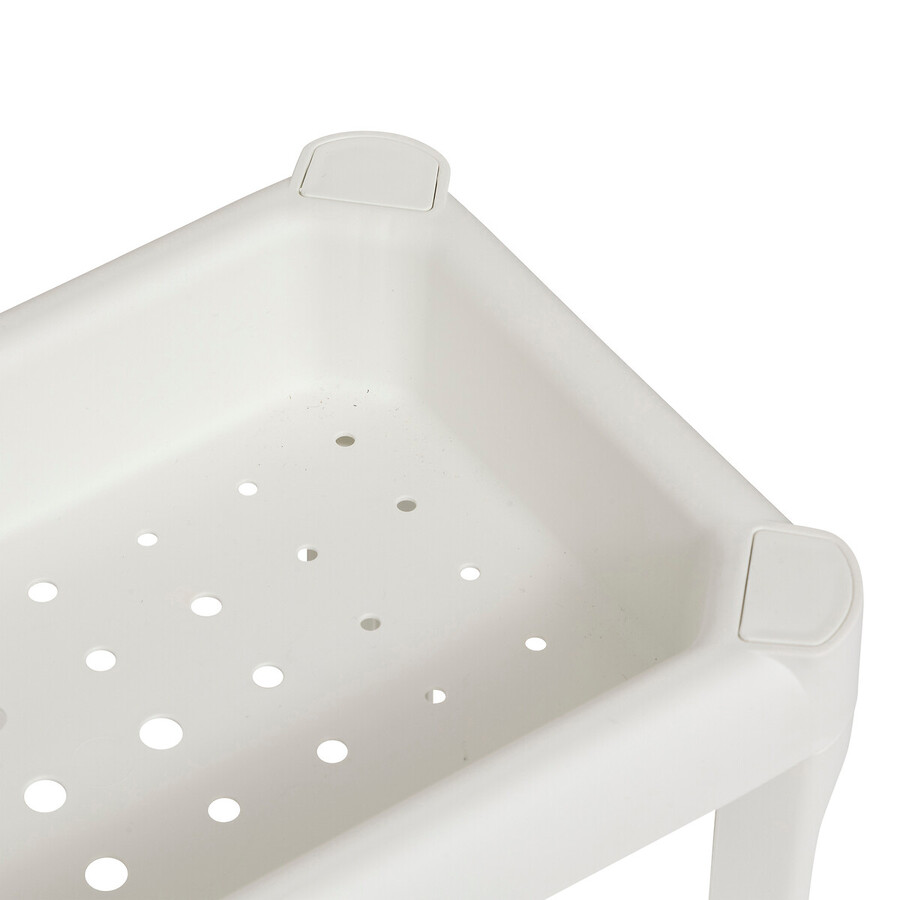 Desserte à roulettes 3 niveaux, blanc