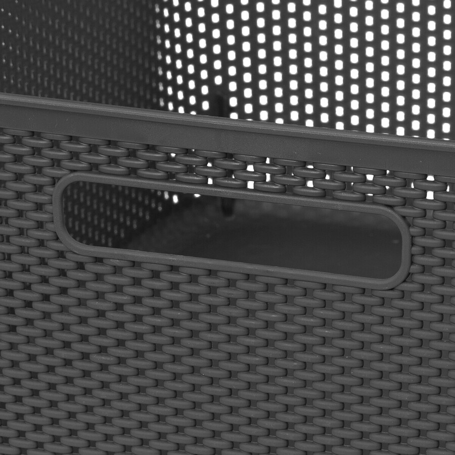 Panier en plastique 11l, gris anthracite Crochy