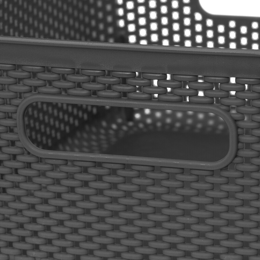 Panier en plastique 4l, gris anthracite Crochy