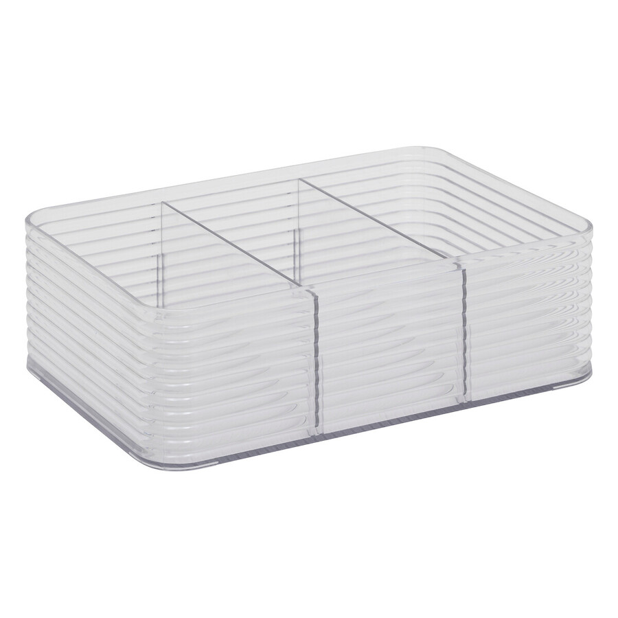 Organisateur 3 compartiments, transparent Plastor