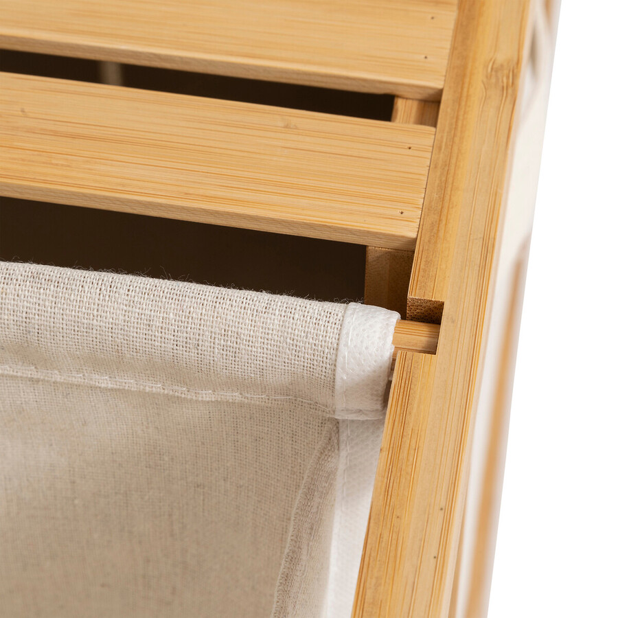 Meuble étagère avec panier et 2 paniers, bambou Tidy box