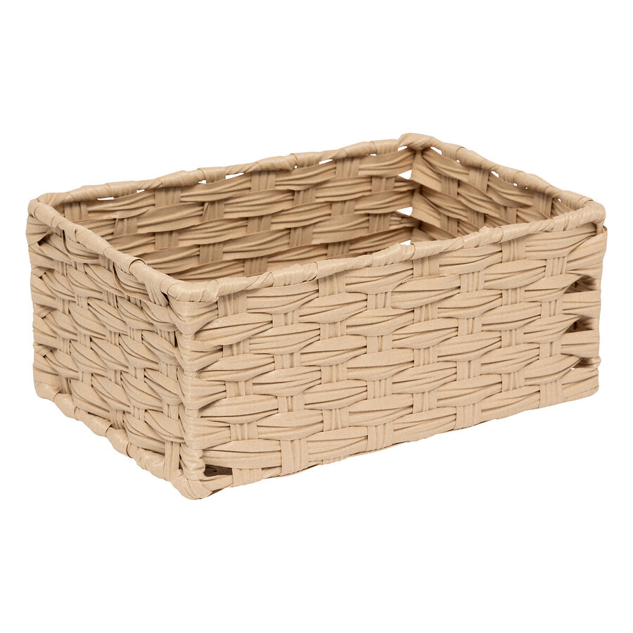 3 paniers tressées, beige Tresse