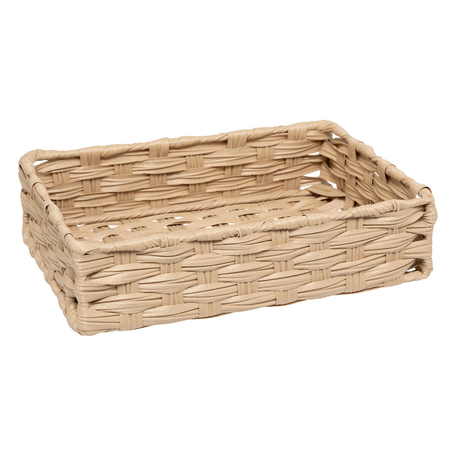 3 paniers tressées, beige Tresse