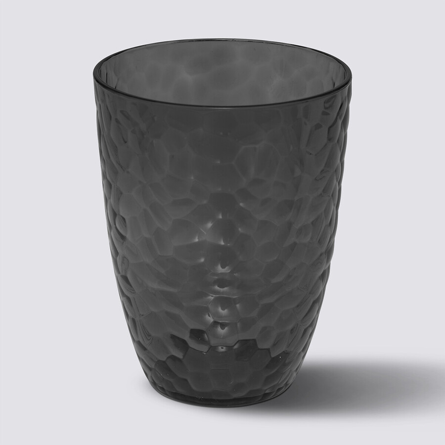 Verre à eau martelé, gris charbon Estiva