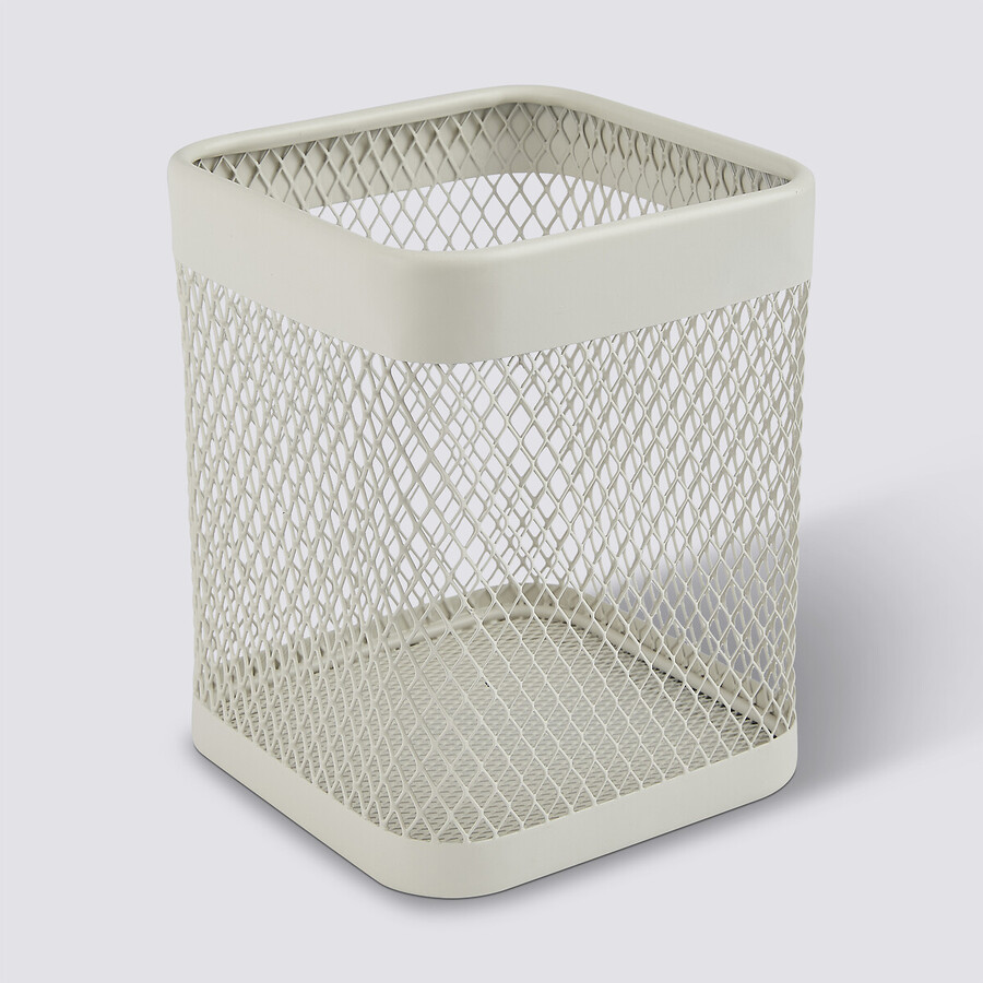 Pot à ustensiles métal, beige Mayaj