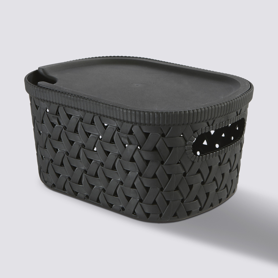 Panier en plastique 2,3l, noir Tressy