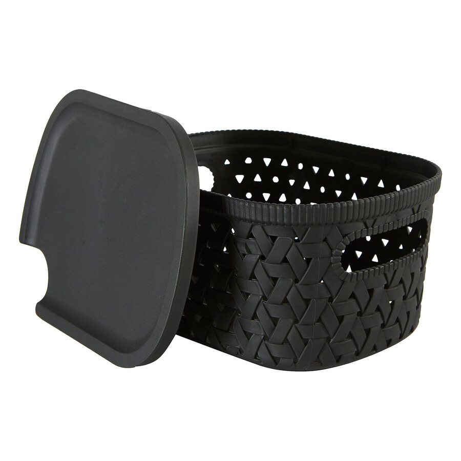 Panier en plastique 2,3l, noir Tressy