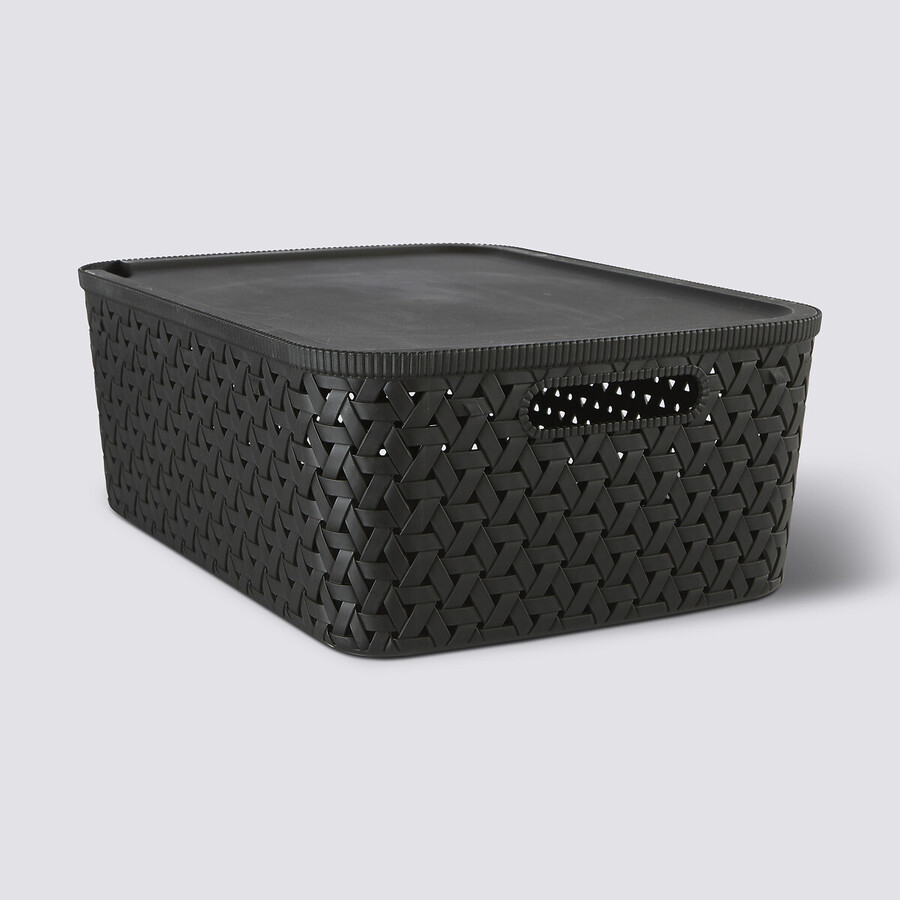 Panier en plastique 15l, noir Tressy