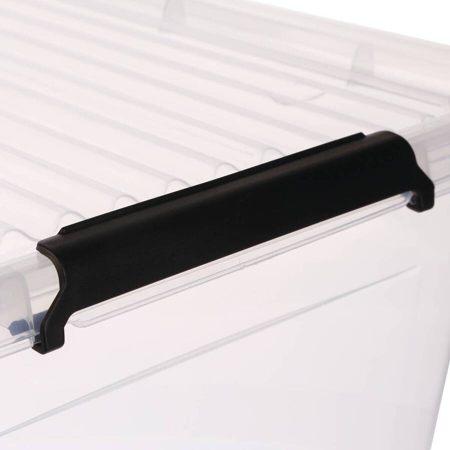 Boite de rangement plastique 60l, transparent Clip n' box