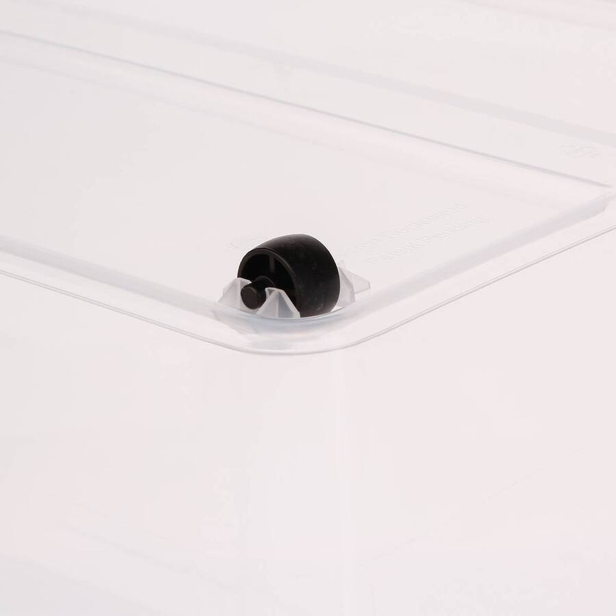 Boite de rangement plastique 60l, transparent Clip n' box